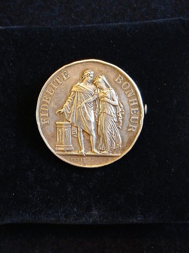 Antique french marriage - antique, medal