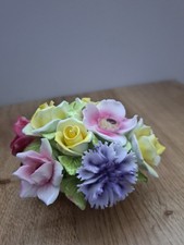 Coalport Vintage Bone China Floral Bouquet Roses Decorative Ornament VGC No Box