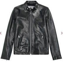 Diesel Leather Jacket L-Metal