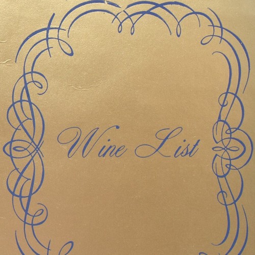 1970s restaurant wine - restaurant, menu