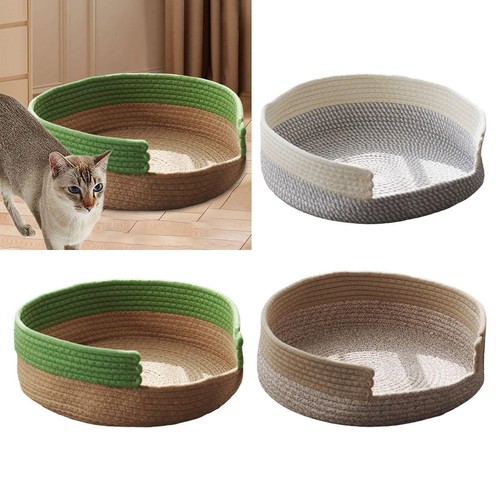 Woven cat bed basket - woven,