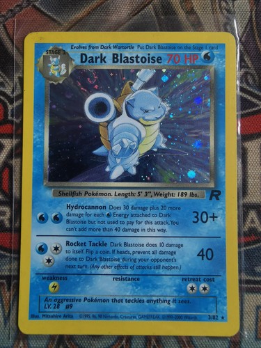 Dark blastoise holo rare - dark, 3/82