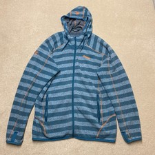 Bergans of Norway Hoodie Men's XL Blue Striped Jumper Full-Zip 1990 Humle Jkt