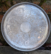 Antique Vtg Alpha Plate Silver
