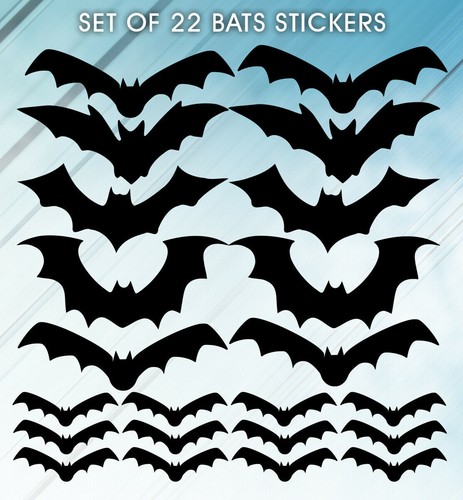 Halloween stickers bat - 22,