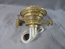 Antique Brass RARE MODEL HINKS DUPLEX Lever Lift Oil Lamp Burner Bayonet Fit