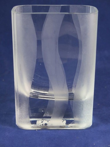Etched art glass rectangular - art,