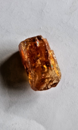 Imperial topaz rough - topaz, crystal