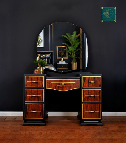 Vintage art deco - deco, walnut
