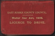 HOVE, EAST SUSSEX 1915/1916 /1917 VINTAGE DRIVING LICENCE