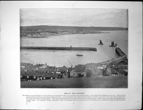 Antique old print - old, newlyn