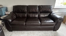 Brown leather 4 piece suite