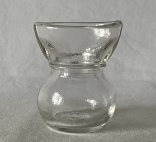 Vintage Clear Medical Pharmaceutical Glass Eye Bath Approx 6cm Tall #785