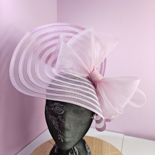 Pink large fascinator - large,