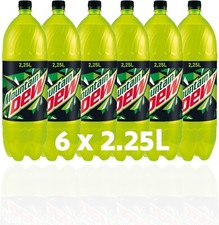 Mountain Dew 6 pack of 2.25L bottles - Bold Lemon-Lime Flavour– Yellow-Lime-Colo