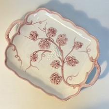 Vintage Pink Majolica Platter