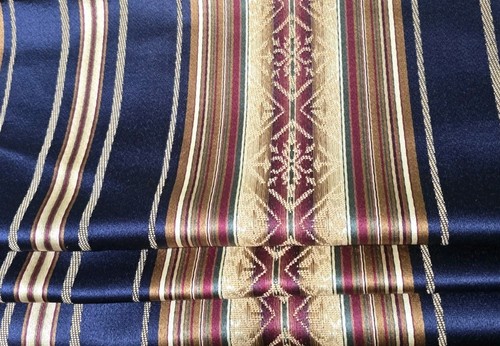 Vtg navy striped tapestry - vtg,