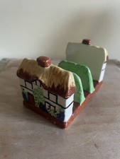 1940s Pottery Empire Ware Tudor Series Thatched Cottage Toastrack