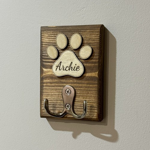 Personalised dog lead holder - personalised,