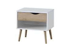 Oak Effect & White 1 Drawer
