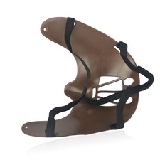 Horror Halloween Costume Accessory Brown Mouth Restraint Half Mask