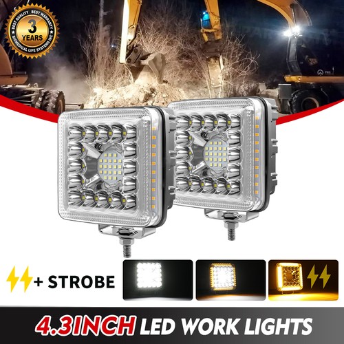 12v amber white flashing - 2x,