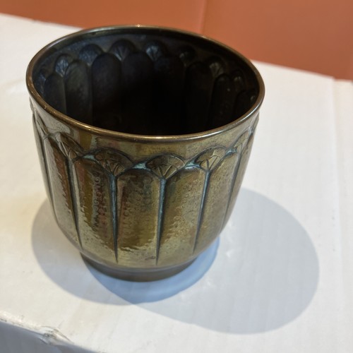 Vintage brass plant pot - plant, holder