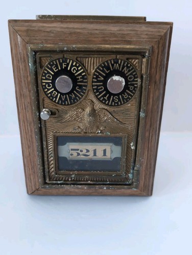 Vintage post office lock box - post,