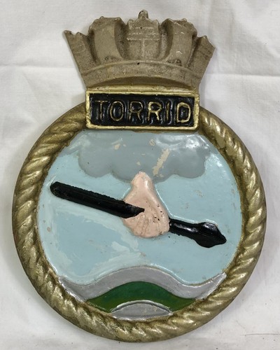 Hms torrid ship wall badge - hms,
