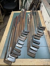 Hickory Golf Clubs X23 Putters Blade Style 1900-1920s Mild Steel Forged Heads