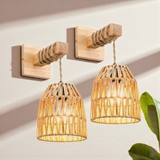 2 Set Rattan Battery Wall