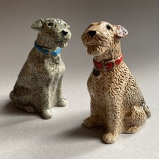 Cath Kidston 3.5 Stanley Terrier/Dog Ceramic Salt & Pepper Shaker Pots Cruet Set