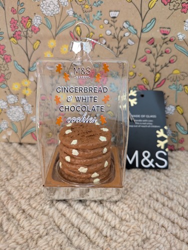 Glass gingerbread white - m&s,