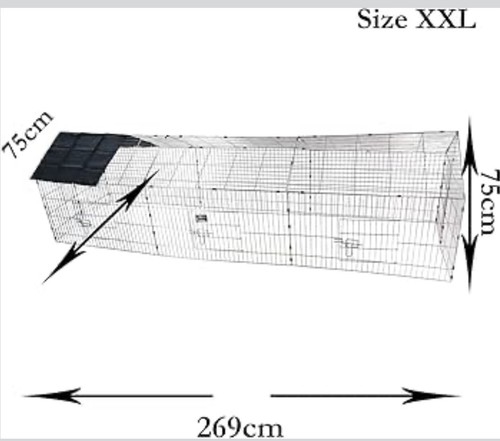 Xxl steel rabbit run enclosure - steel,