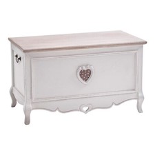 Maine Furniture Co Shabby Chic French Chalk White Blanket Box Storage Chest