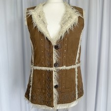 light brown suede sleeveless