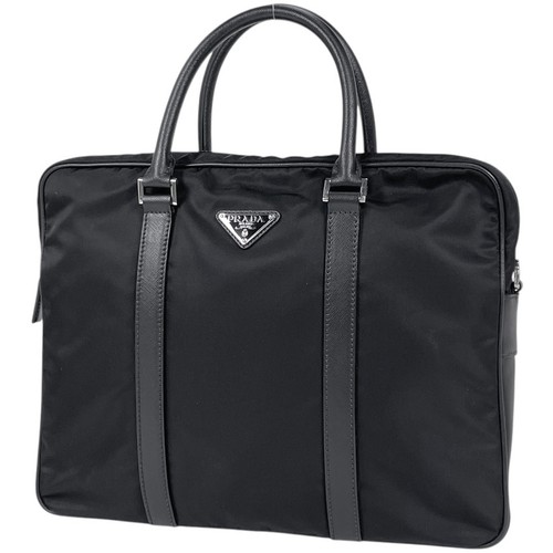 Prada briefcase with logo - prada,