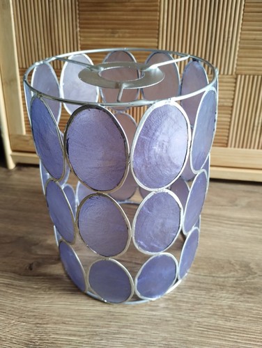 Vintage purple capiz shell - purple,