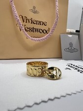 Vivienne Westwood Brutus Gold 925 Engraved Ring With Gift Packaging - Unisex 🎁