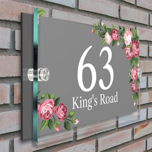 Personalised house sign door - sign,