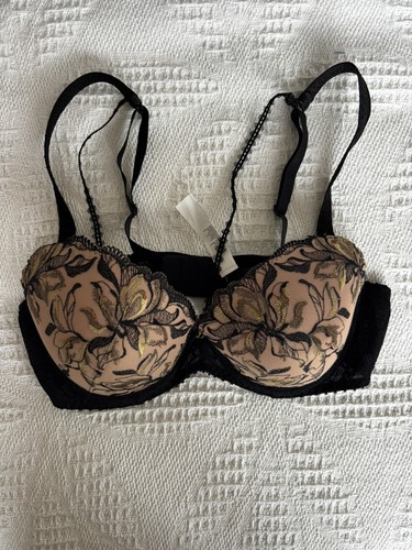 Aubade black nude lace moulded - black/nude,