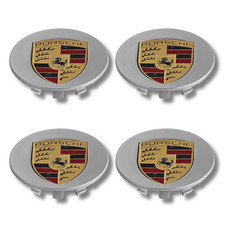 For Porsche Alloy Wheel Centre Cap Hub x4 Silver 65mm 911 718 Boxster Cayman