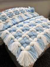 Handmade Baby Blanket, Pom