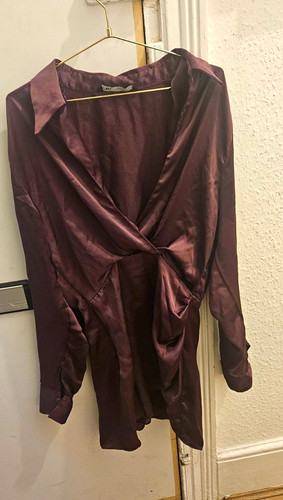 Zara women brown satin - brown,