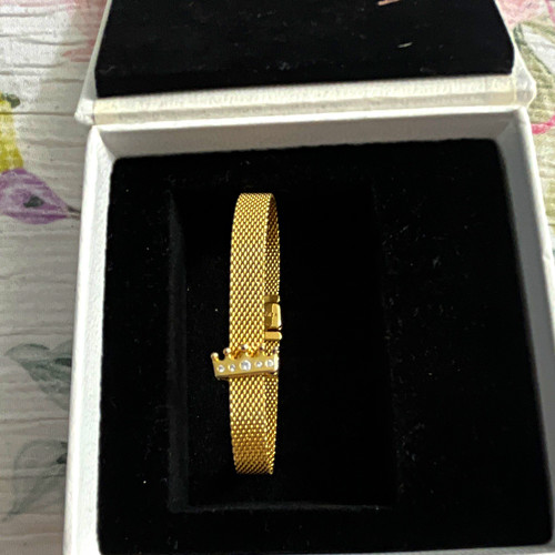 Pandora gold mesh bracelet - gold,