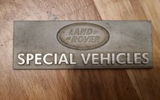 RARE Land Rover Special Vehicles Metal Badge Freelander Discovery Defender 