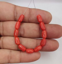 Italian Red Coral Sea Beads 100%Natural Mediterranean Coral Loose Beads Gemstone