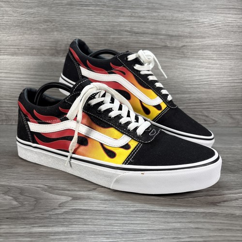 Vans ward flame trainers black - vans,