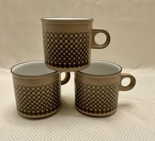 Hornsea Pottery Coral Mugs x3