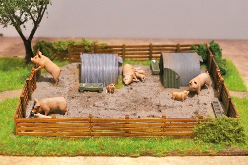 Pig sty pigs piglets - pig, set